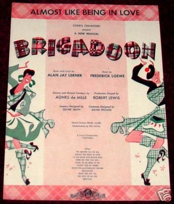Vintage Sheet Music Cover For &Quot;Almost Like Being In Love&Quot;