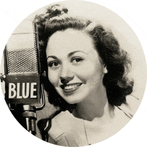Vocalist Connie Haines In Front Of A &Quot;Blue Network&Quot; Microphone