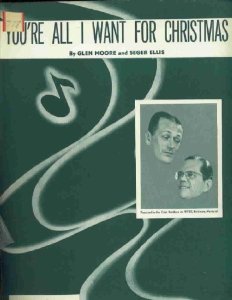 Vintage Sheet Music Cover For &Quot;You're All I Want For Christmas&Quot;