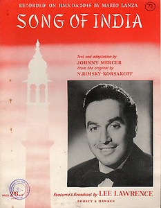 Sheet music cover of "Song of India"