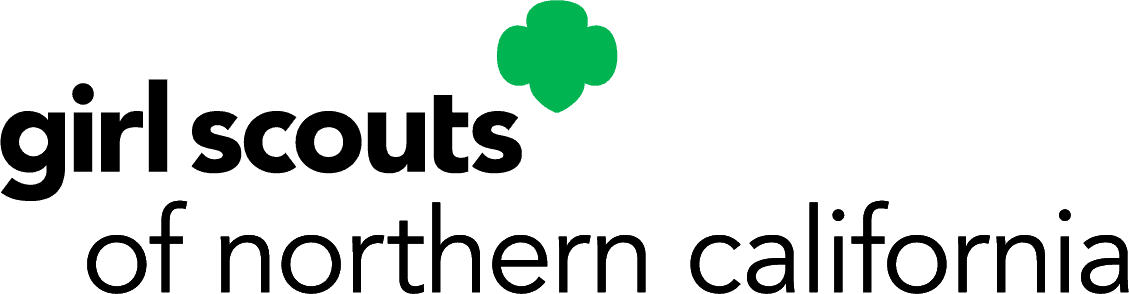 Girl Scouts Of Northern California Logo Featuring A Green Trefoil Symbol Above The Text &Quot;Gsnorcal&Quot;.
